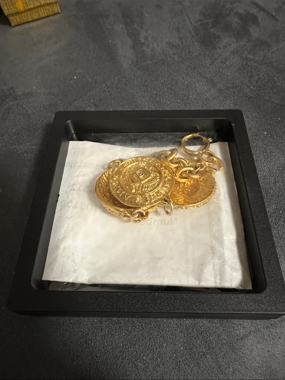 CHANEL Gold Coin Medallion Link Bracelet with CC Charm - Picture 13 of 13